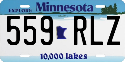 MN license plate 559RLZ