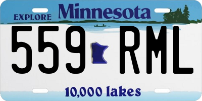 MN license plate 559RML