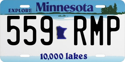 MN license plate 559RMP