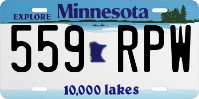 MN license plate 559RPW
