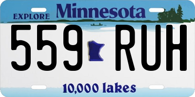 MN license plate 559RUH