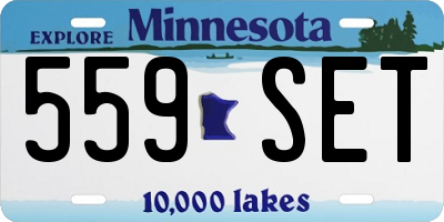 MN license plate 559SET