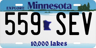 MN license plate 559SEV