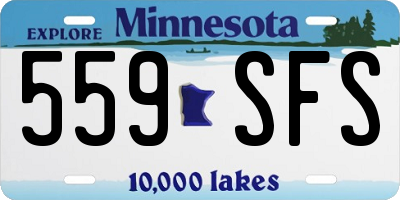 MN license plate 559SFS