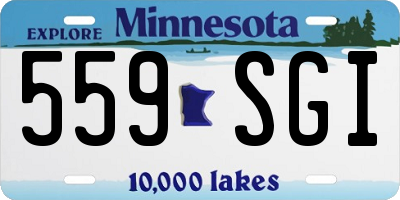 MN license plate 559SGI