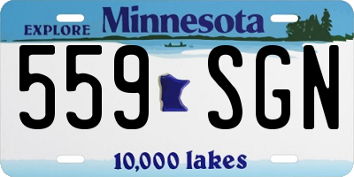 MN license plate 559SGN
