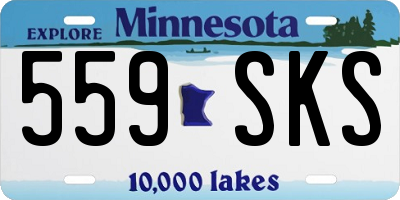 MN license plate 559SKS