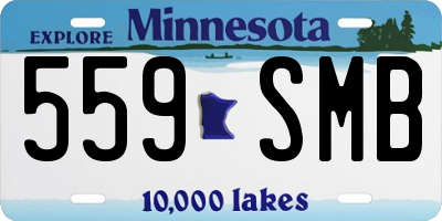 MN license plate 559SMB