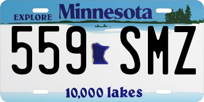 MN license plate 559SMZ