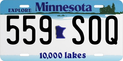 MN license plate 559SOQ