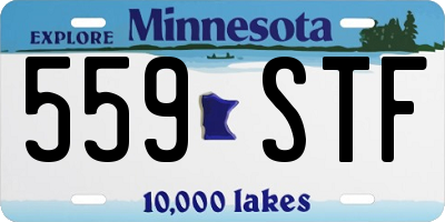 MN license plate 559STF