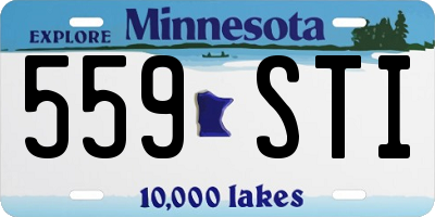 MN license plate 559STI