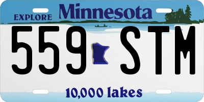 MN license plate 559STM