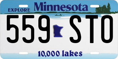 MN license plate 559STO