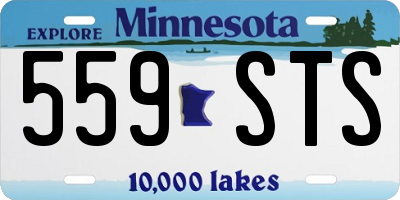 MN license plate 559STS
