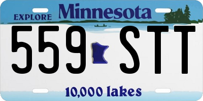 MN license plate 559STT