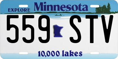 MN license plate 559STV