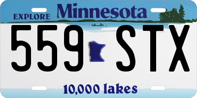 MN license plate 559STX