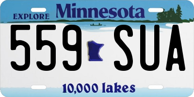 MN license plate 559SUA