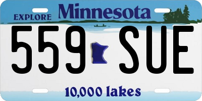 MN license plate 559SUE