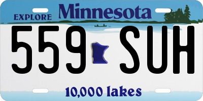 MN license plate 559SUH