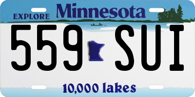 MN license plate 559SUI