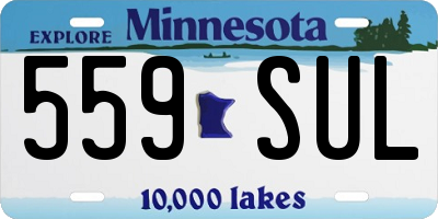 MN license plate 559SUL