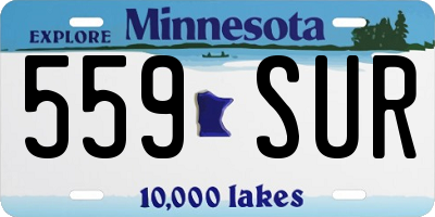 MN license plate 559SUR