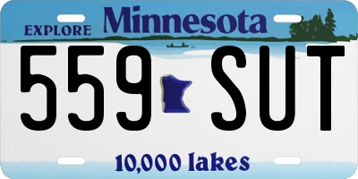 MN license plate 559SUT
