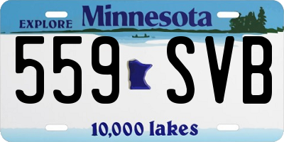 MN license plate 559SVB