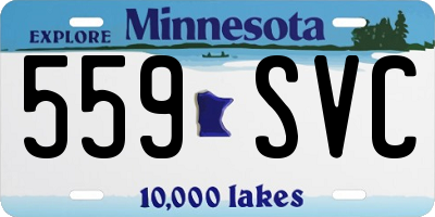 MN license plate 559SVC