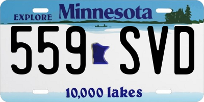 MN license plate 559SVD