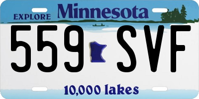 MN license plate 559SVF