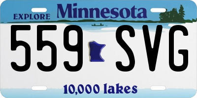 MN license plate 559SVG