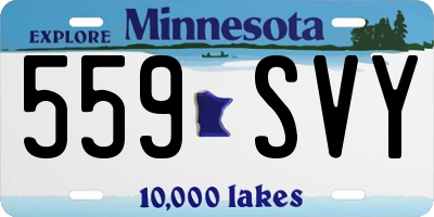 MN license plate 559SVY