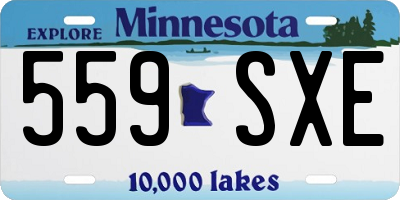 MN license plate 559SXE