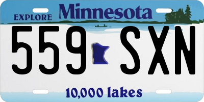 MN license plate 559SXN