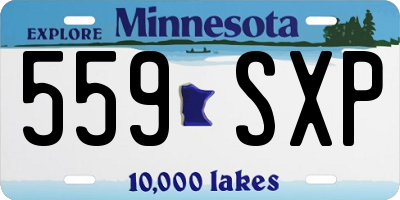 MN license plate 559SXP