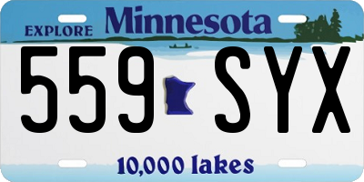 MN license plate 559SYX