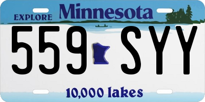 MN license plate 559SYY