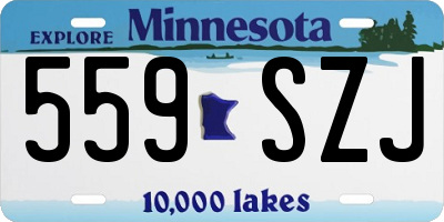 MN license plate 559SZJ