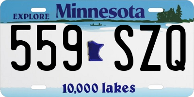 MN license plate 559SZQ