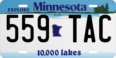 MN license plate 559TAC