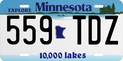 MN license plate 559TDZ