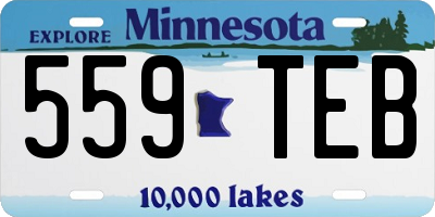 MN license plate 559TEB