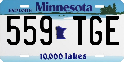 MN license plate 559TGE