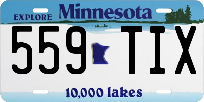 MN license plate 559TIX