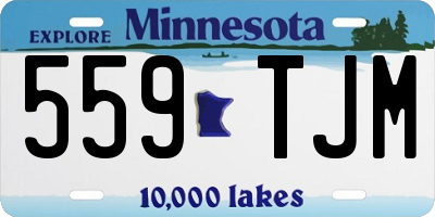 MN license plate 559TJM