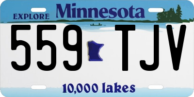 MN license plate 559TJV