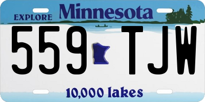 MN license plate 559TJW